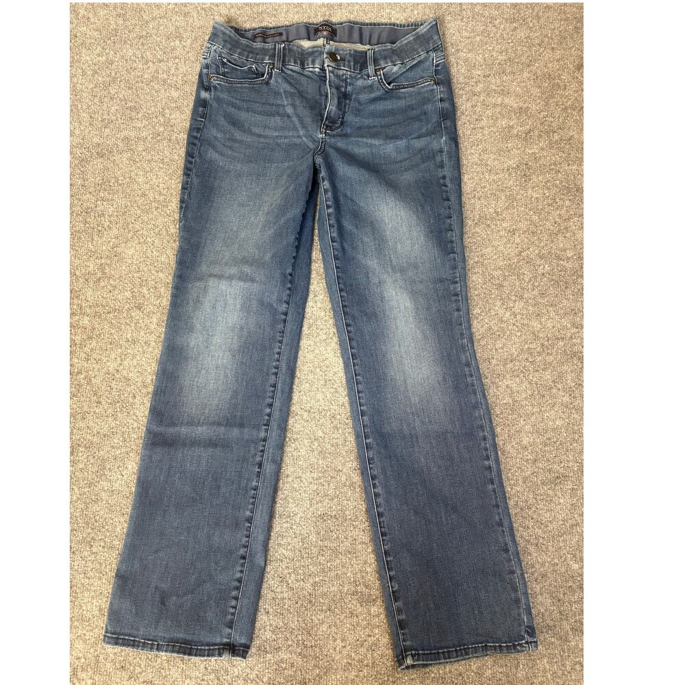 NYDJ Marilyn Straight Jeans Size M Blue Denim Lift Tuck Technology